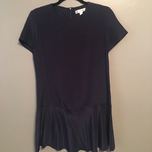 Amour Vert navy blue silk dress size S